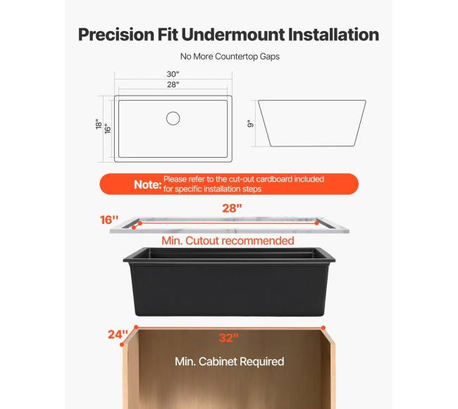 76 cm granito virtuvės plautuvė RV barui5