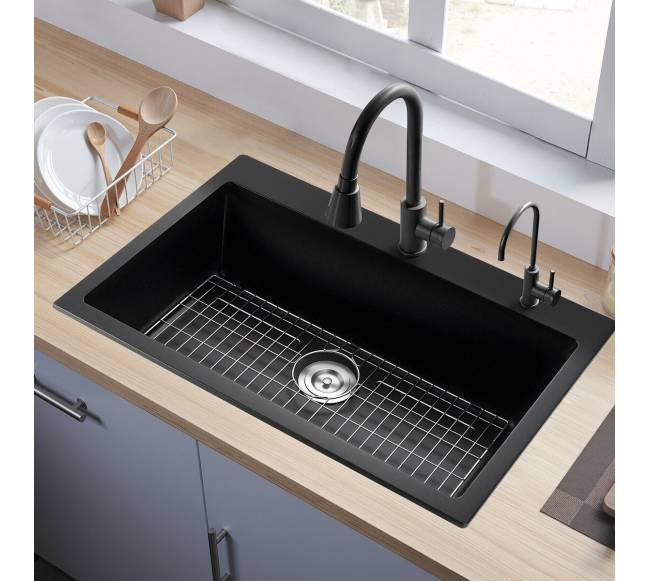 84 cm virtuvės kriauklė iš granito7