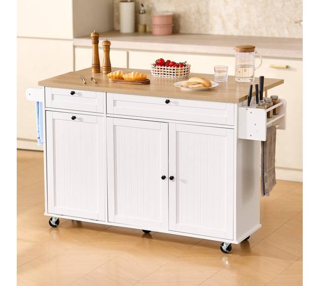 153 cm virtuvinis stalas su ratukais ir stalčiumi7