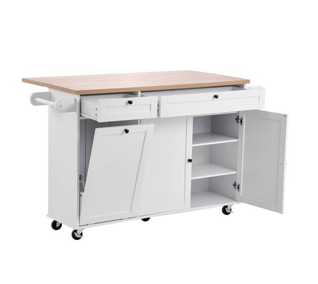 153 cm virtuvinis stalas su ratukais ir stalčiumi9