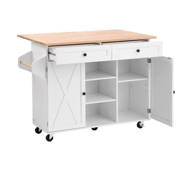 Virtuvės vežimėlis su stalčiumi ir viršutine dalimi9