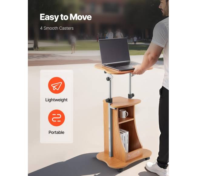 Medinis reguliuojamas podiumas su ratukais5