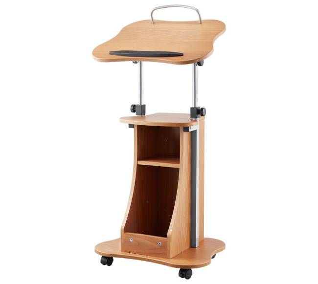 Medinis reguliuojamas podiumas su ratukais8