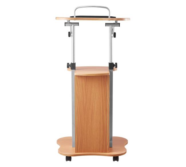 Medinis reguliuojamas podiumas su ratukais9