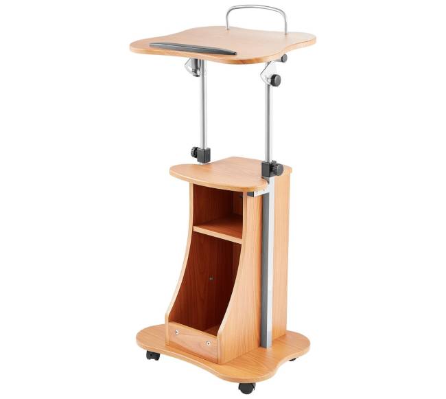 Medinis reguliuojamas podiumas su ratukais10