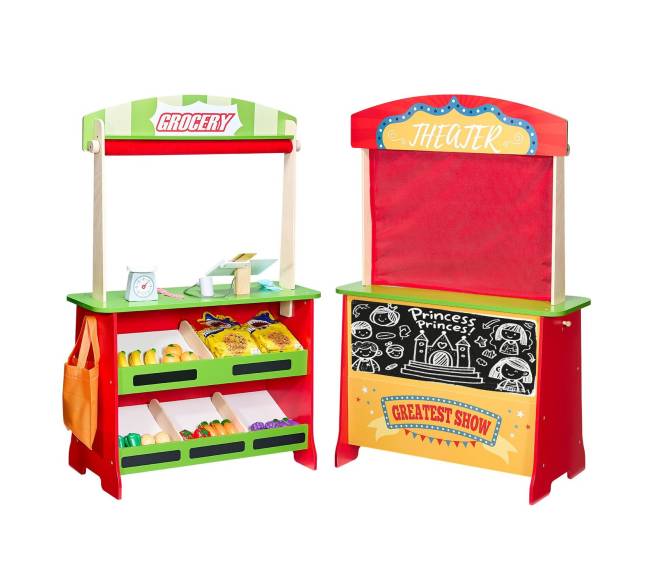 Medinis lėlės teatras ir parduotuvė vaikams0