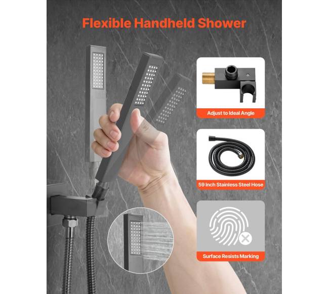 Dušo komplektas su kvadratiniu galvos dušu2