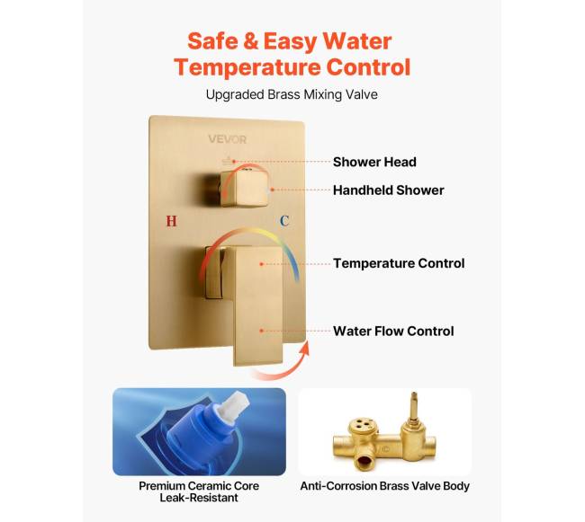 Dušo maišytuvo komplektas su keturkampiu galvučiu4