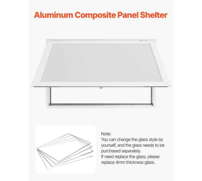 Langas maisto furgonui su tentu 135x84 cm2