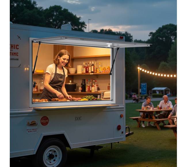 Langas maisto furgonui su tentu 135x84 cm7