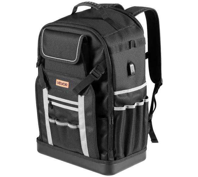 Įrankių kuprinė su 56 kišenėmis elektriko darbui10