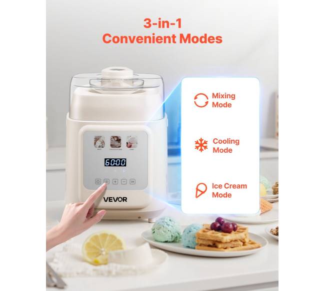 1 litras automatinė ledų gaminimo mašina su kompresoriumi1