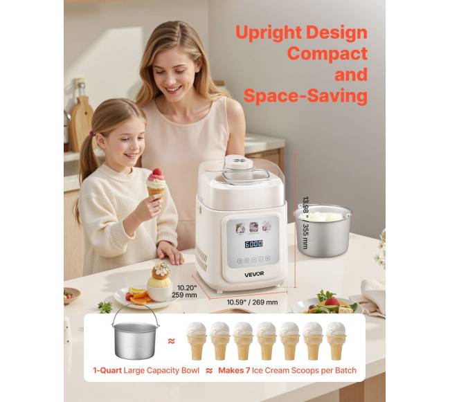 1 litras automatinė ledų gaminimo mašina su kompresoriumi3