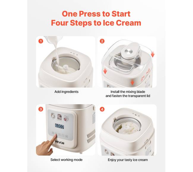 1 litras automatinė ledų gaminimo mašina su kompresoriumi4