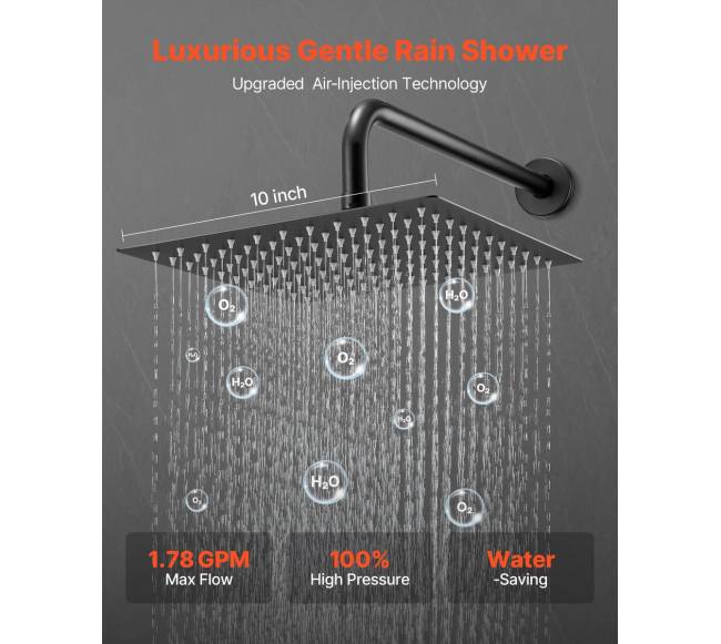 Dušo maišytuvas su kvadratiniu dušo galvute1