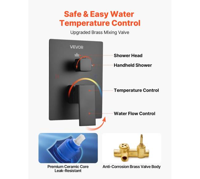 Dušo maišytuvas su kvadratiniu dušo galvute4