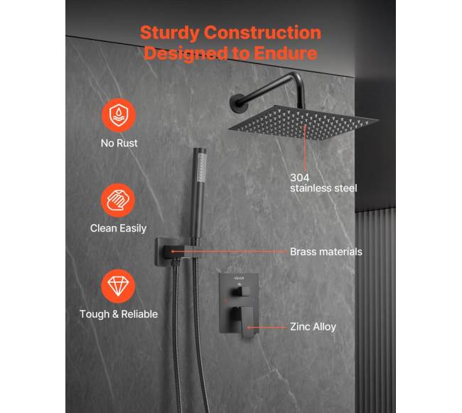 Dušo maišytuvas su kvadratiniu dušo galvute5