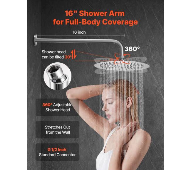 Apvalus dušo galvutės ir rankinis komplektas3