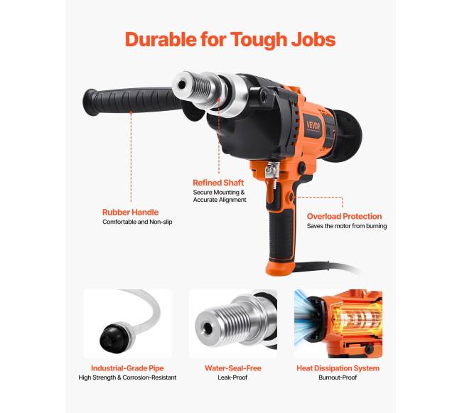 Deimantinis gręžtuvas betonui 2000W 16 cm6