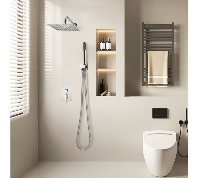 Dušo komplektas su lietaus galvute ir rankiniu dušu7