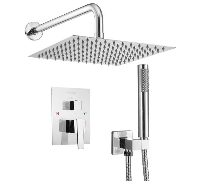 Dušo komplektas su lietaus galvute ir rankiniu dušu9