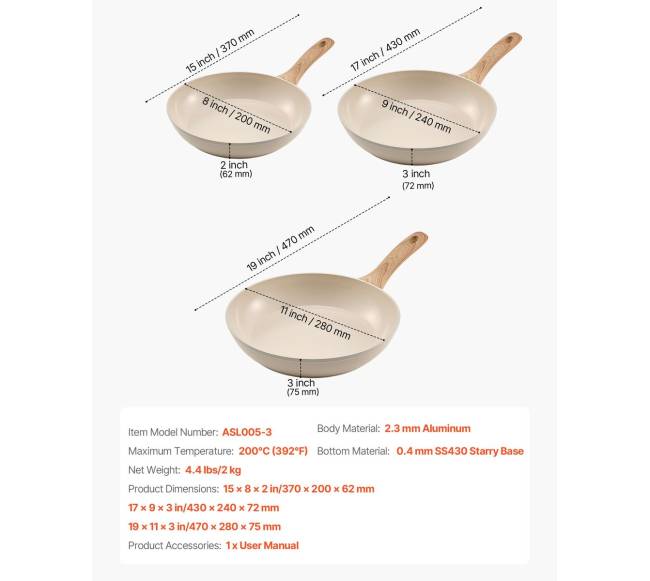 Keptuvių rinkinys, 3 vnt. 200, 240, 280 mm6