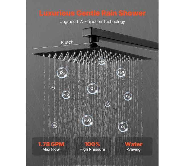 Dušo maišytuvo komplektas su juodu dušo kabliuku1