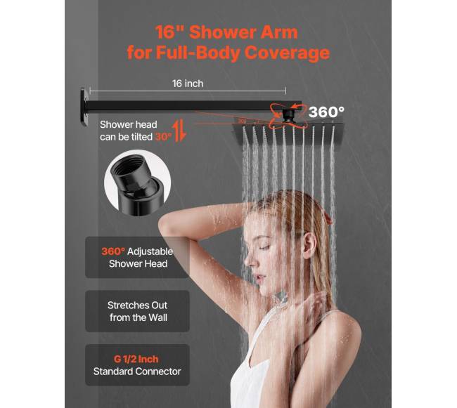 Dušo maišytuvo komplektas su juodu dušo kabliuku3