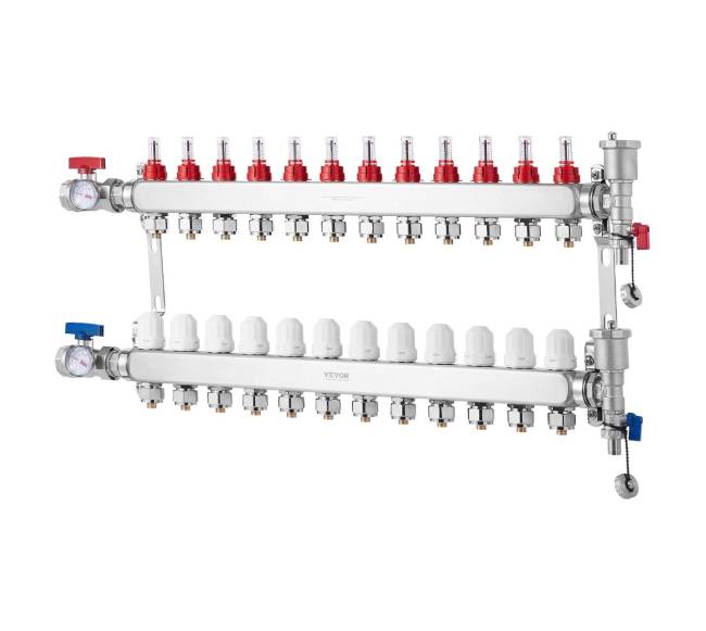 12 kilpų šilumos kolektoriaus rinkinys su PEX vamzdžiais9