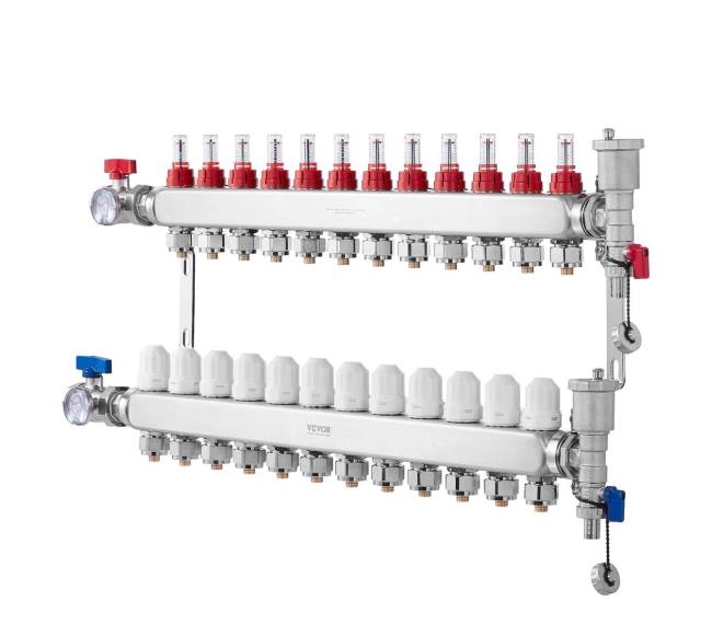 12 kilpų šilumos kolektoriaus rinkinys su PEX vamzdžiais10