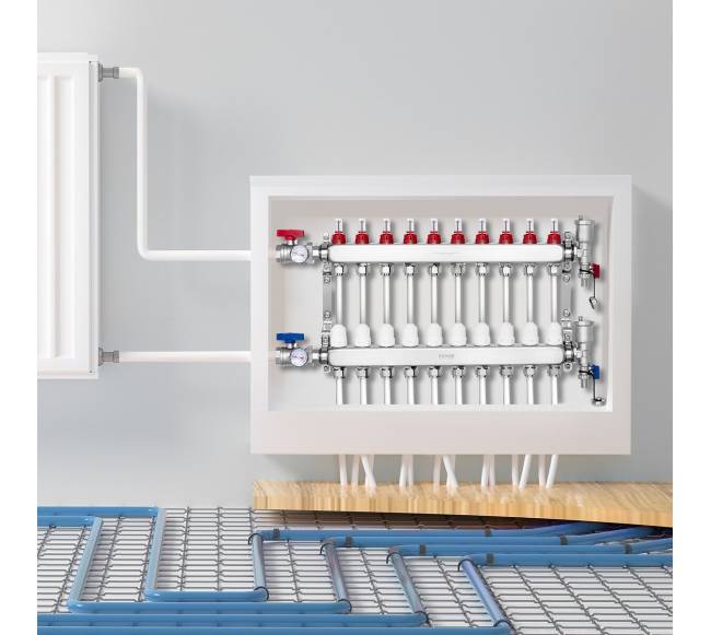 10-ių šakų šildymo kolektoriaus komplektas7