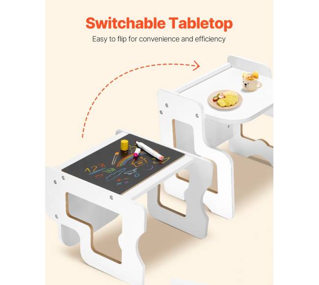 Montessori staliukas ir kėdutė su lentos paviršiumi4