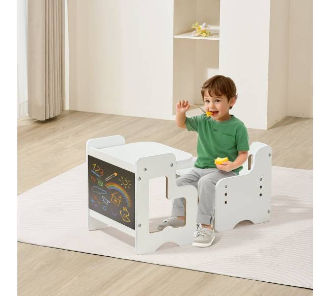 Montessori staliukas ir kėdutė su lentos paviršiumi7