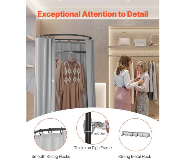 Nešiojama persirengimo kabina 100 cm pusapvalė3