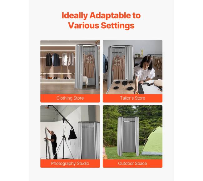 Nešiojama persirengimo kabina 100 cm pusapvalė4