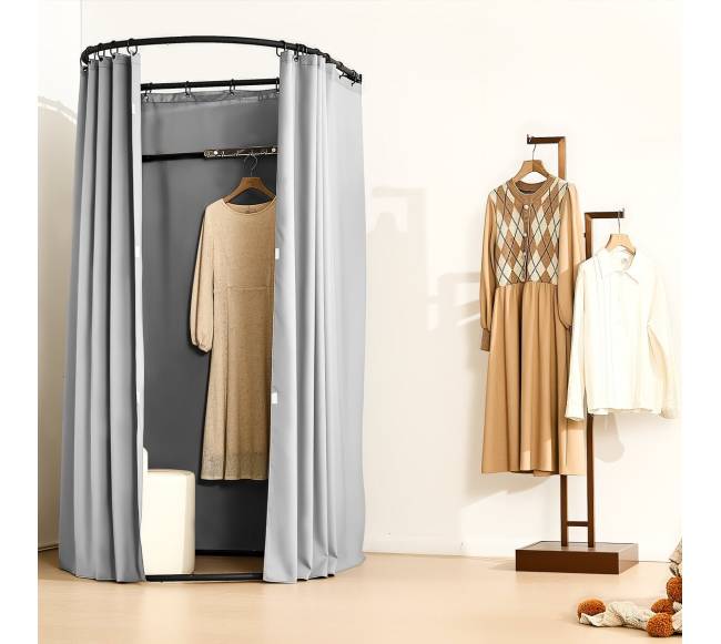 Nešiojama persirengimo kabina 100 cm pusapvalė7