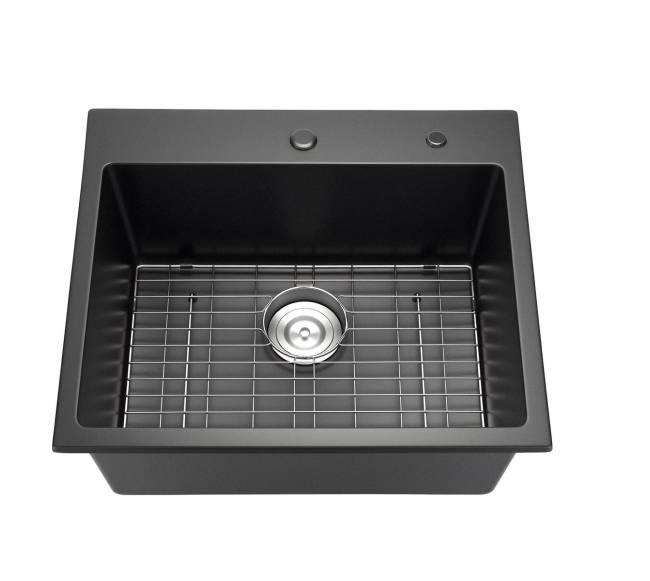 63 cm granito virtuvinė kriauklė vieno dubens9