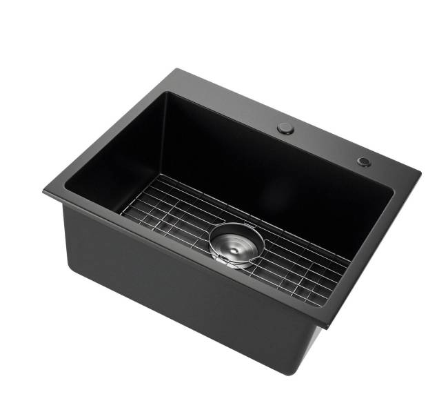 63 cm granito virtuvinė kriauklė vieno dubens10