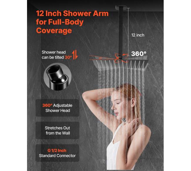 Dušo maišytuvo komplektas juodas matinė3