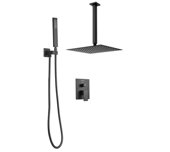 Dušo maišytuvo komplektas juodas matinė8