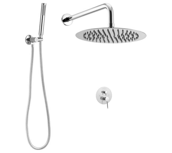 Dušo komplektas su apvaliu lietaus dušu ir rankiniu8