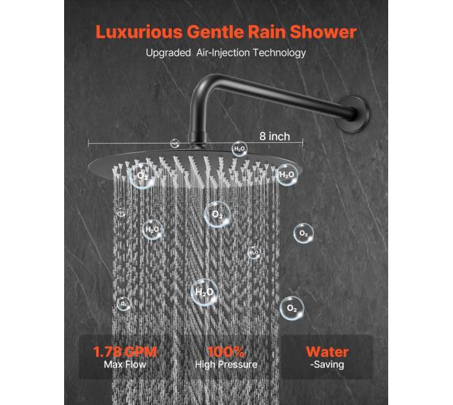 Vonios dušo komplektas su apvaliu galvučiu1