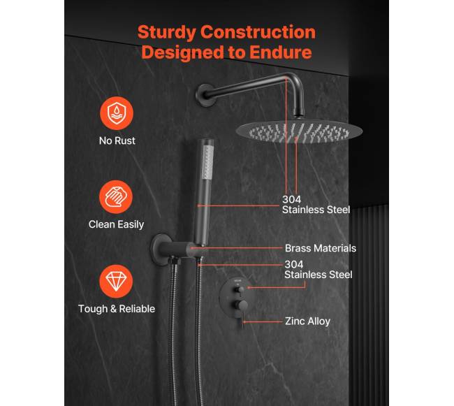 Vonios dušo komplektas su apvaliu galvučiu5