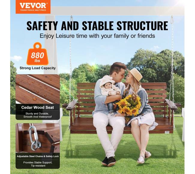 Medinė sūpynė kiemui, 170 cm1