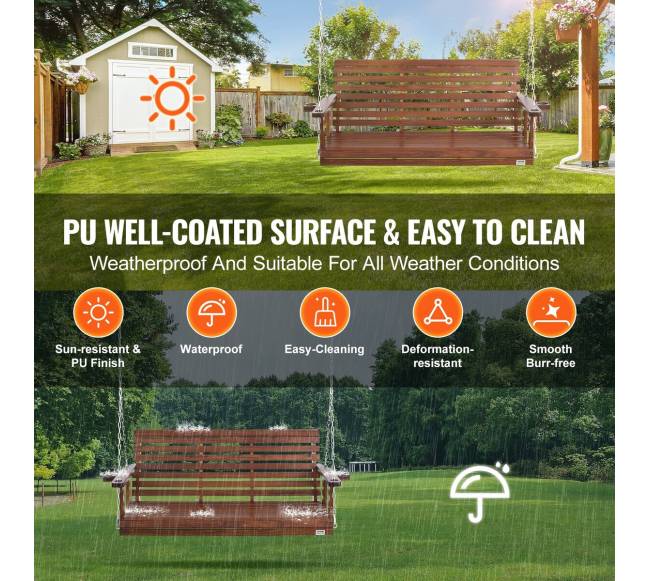 Medinė sūpynė kiemui, 170 cm2