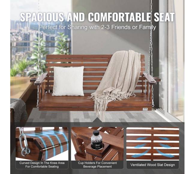 Medinė sūpynė kiemui, 170 cm3