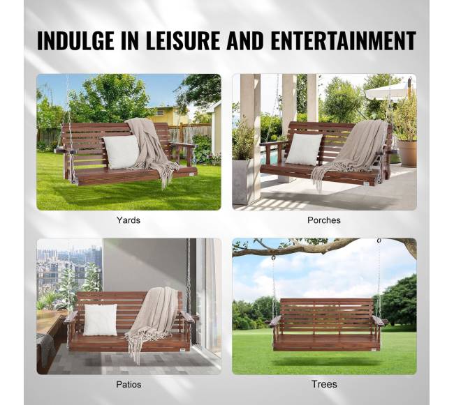 Medinė sūpynė kiemui, 170 cm5