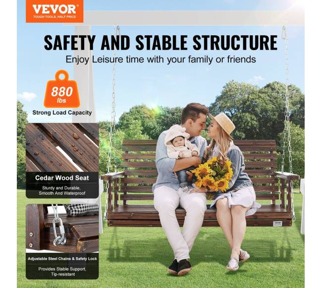 Medinis sūpynės lauko sode1