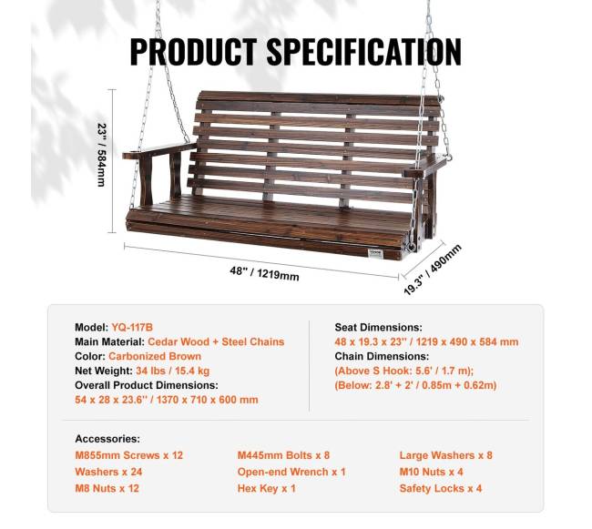 Medinis sūpynės lauko sode6