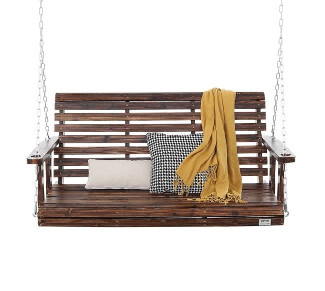 Medinis sūpynės lauko sode10